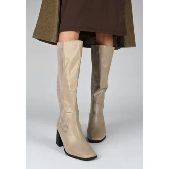 NEW Journee Collection Winny Knee High Boots Vegan Leather Black Size 12M - Picture 9 of 9